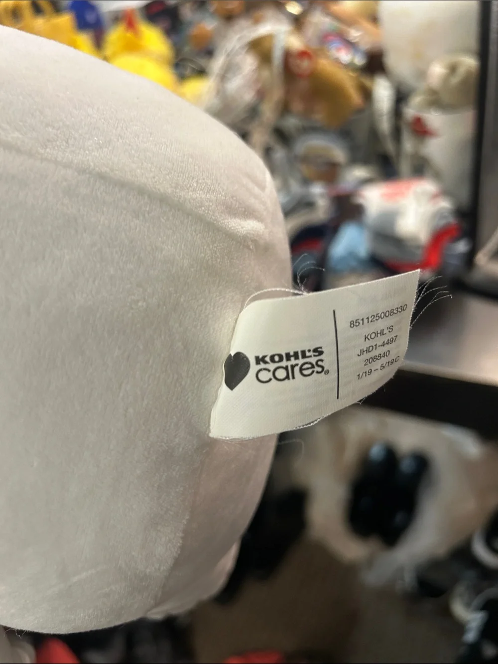Kohl's White Plush Character with Orange Crown Accent